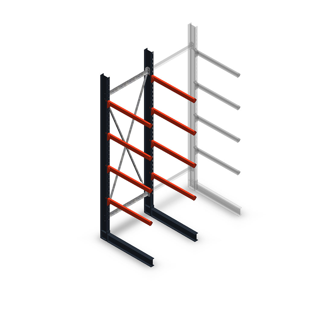 Heavy duty cantilever rack