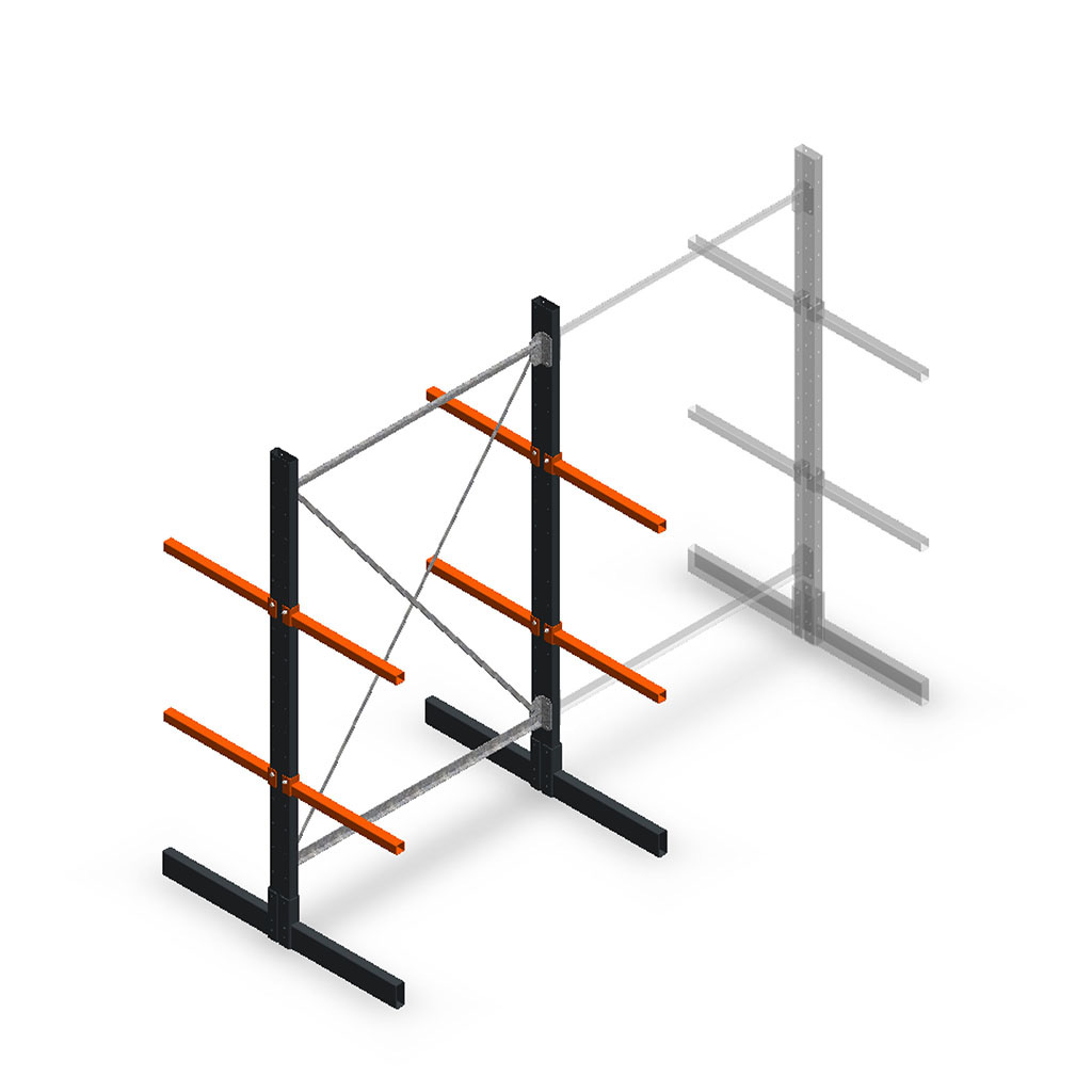 Light duty cantilever rack