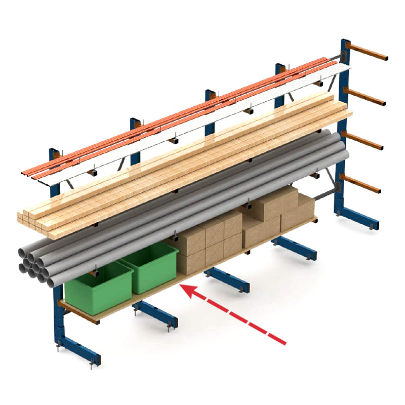 light duty cantilever rack fibreboard